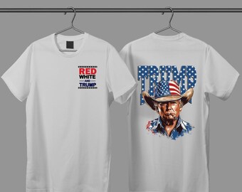 Red White And Trump PNG, Digital Download, Patriotic Design, Instant Download, Fourth of July Png, USA Themed Art, PNG Sublimation