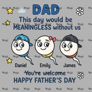 Happy Father&#39;s Day | Dad This Day Would Be Meaningless Without Us PNG | Sublimation Design | Instant Download | Digital File