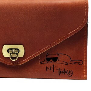 Cartera de mujer con diseño divertido de gato, cartera de mujer personalizada, cartera única como regalo para novia, cartera de cuero para mujer, carteras personalizadas