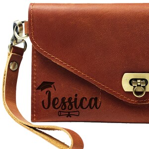 Cartera de mujer personalizada como regalo de graduación, cartera personalizada para mujer, cartera personalizada como regalo para amiga, cartera hecha a mano para mujer como regalo para amiga