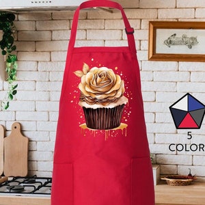 Custom Name Apron, Personalized Apron, Letters Apron, Mom Apron with pockets, Custom design apron, Aprons for Women and Men, Gift For Mother