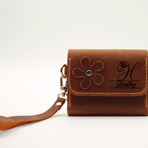 Cartera con monograma personalizada para novia, regalo de cumpleaños, cartera grabada para amante, regalo para amiga, cartera de cuero para esposa