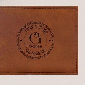 Billetera grabada para hombre, billetera para papá, regalo de feliz cumpleaños, billetera de cuero para papá, billetera personalizada, billetera de regalo personalizada, regalo de Navidad para hombre