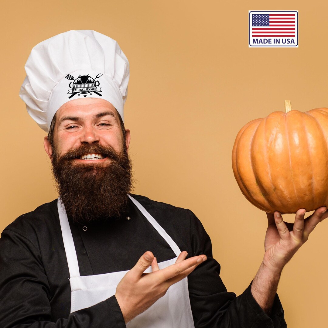 Personalized Grilling Chef Hat, Custom Printed Chef Hat, Graduation ...