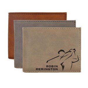 Cartera de golf grabada, cartera personalizada para hombre, regalo de golf para hombre, regalo único para abuelo, regalo para tío, regalo para papá, regalo de Navidad para hombre