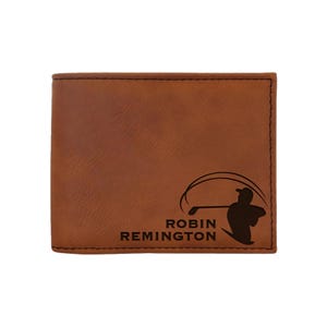 Cartera de golf grabada, cartera personalizada para hombre, regalo de golf para hombre, regalo único para profesores, regalo para tío, regalo para abuelo, regalo de Navidad para papá