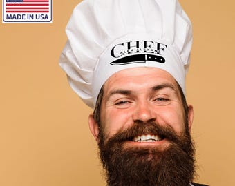 Personalized Fathers Day Gift, Professional Chef Hat, Custom Printed Chef Hat, Chef Gift For Dad, Barbeque Chef Hat, Cook Hat Gift For Chefs