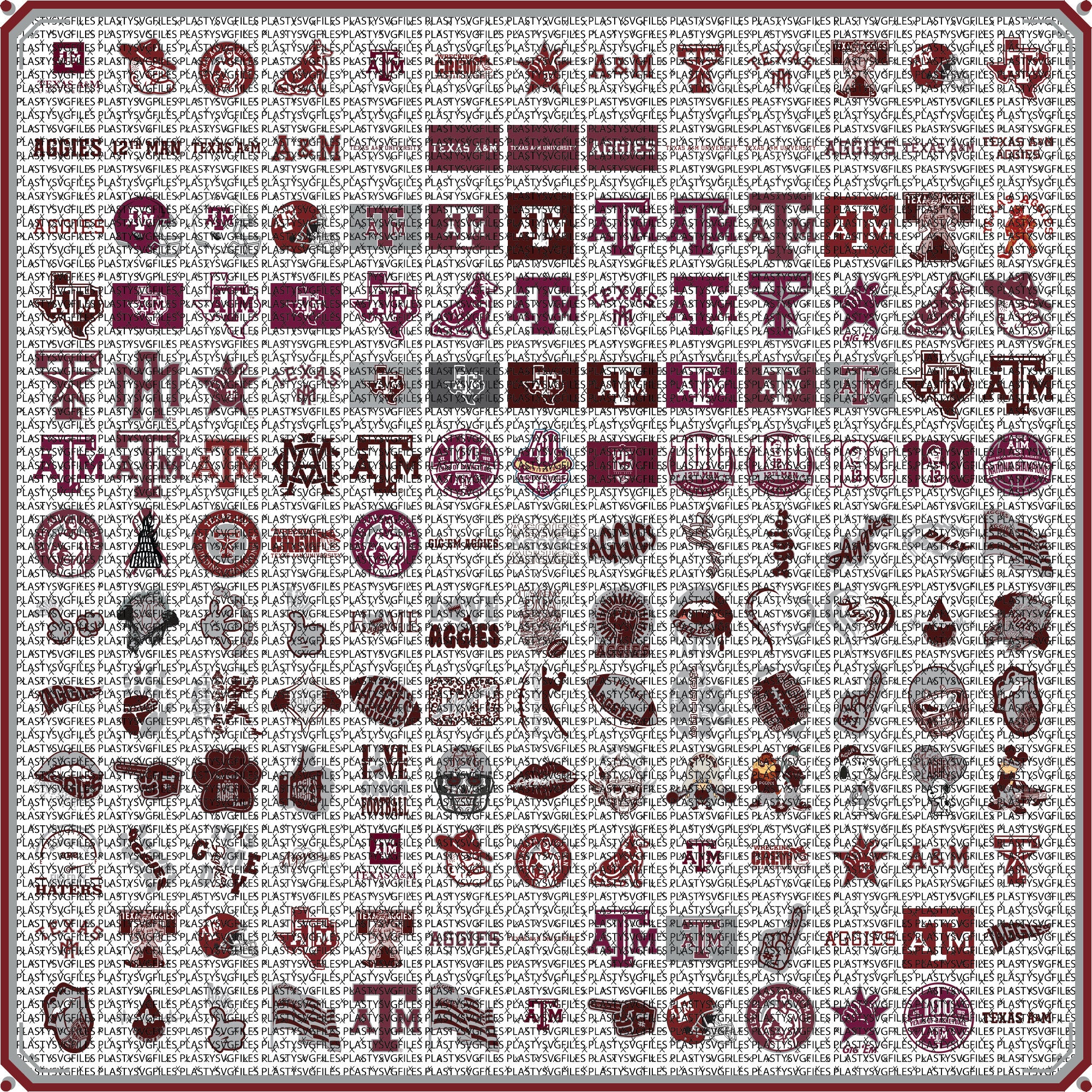 Aggies SVG Files, Cut File for Cricut - Silhouette, Printable, Vector, Clipart, Texas A&M, University, TAMU, PNG, Bundle, Instant Download
