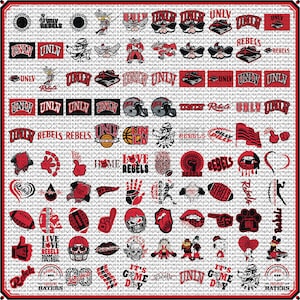 Fichiers SVG rebelles, fichier de coupe pour Cricut & Silhouette, imprimable, vecteur, clipart, Nevada, Université, UNLV, Runnin, PNG, téléchargement immédiat