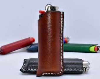 Full-Grain Leather Lighter Case