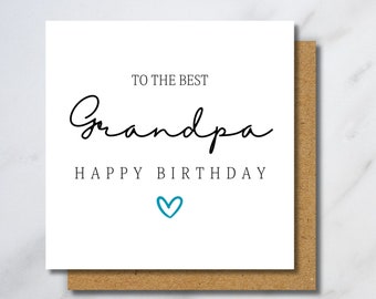 Grandpa Birthday Card - Card For Grandpa, To Him, Grandpa Birthday Gift, Happy Birthday Grandpa, Gift For Grandpa
