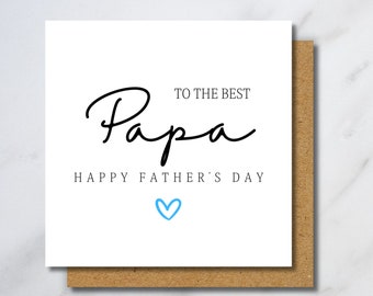 Papa Father's Day Card - Personalised Papa Card, To Him, Papa Fathers Day Gift, Happy Fathers Day Dad, Papa On Fathers Day