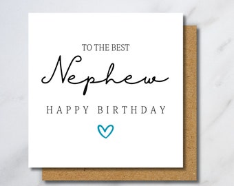 Nephew Birthday Card -  Card Nephew, To Him, Nephew Birthday Gift, Happy Birthday Nephew, Gift For Nephew