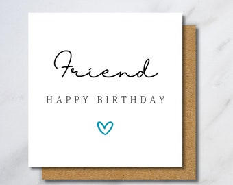 Friend Birthday Card -  Card Friend, To Him, Friend Birthday Gift, Happy Birthday Friend, Gift For Friend