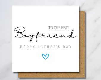 Tarjeta del Día del Padre Novio - Tarjeta de Novio Personalizada, Regalo del Día del Padre Novio, Novio Feliz Día del Padre, Novio en el Día del Padre