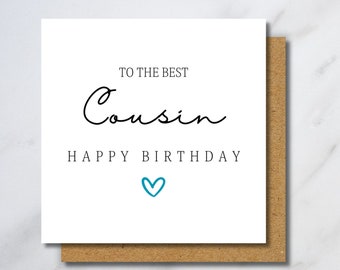 Cousin Birthday Card -  Card Cousin, To Him, Cousin Birthday Gift, Happy Birthday Cousin, Gift For Cousin