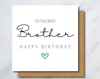 Brother Birthday Card -  Card Brother, To Him, Brother Birthday Gift, Happy Birthday Brother, Gift For Brother