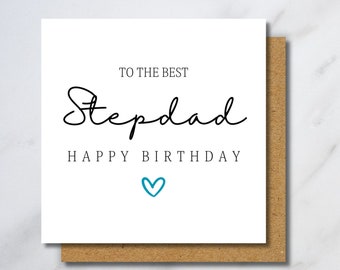 Stepdad Birthday Card -  Card Stepdad, To Him, Step-Father Birthday Gift, Happy Birthday Stepdad, Gift For Stepdad