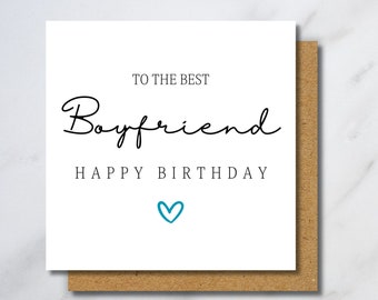Boyfriend Birthday Card -  Card Boyfriend, To Him, Boyfriend Birthday Gift, Happy Birthday Boyfriend, Gift For Boyfriend
