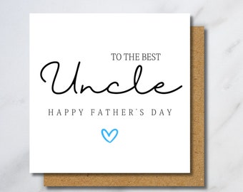 Uncle Father's Day Card - Personalised Uncle Card, To Him, Uncle Fathers Day Gift, Happy Fathers Day Uncle, Uncle On Fathers Day