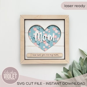 Arquivo Laser Dia das Mães | Presente Dia das Mães SVG | Arquivo Laser Sempre Minha Mãe | Arquivo de Corte Dia das Mães | Arquivo SVG Presente de Aniversário para Mãe