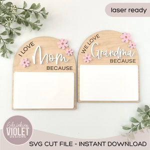 母の日レーザーファイル | 母の日ギフト SVG | 母の日メッセージ ホワイトボード | 母の日カットファイル | 母の日木製看板 SVG