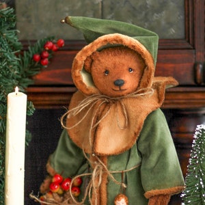 Sewing Pattern PDF Teddy bear SANTA CLAUS Pattern with clothes 12.2 inches (31cm) Artist design/ do it yourself/ mohair bear pattern