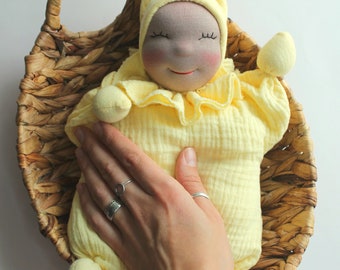 Waldorf Baby Doll 10 inch / Baby's first doll / Cuddle Doll / Newborn Gift / Gift for baby/ READY TO SHIP