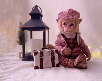 READY TO SHIP  monkey  in clothes realistic soft toy