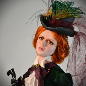 OOAK art sculpture doll  romance interior decor gift polymer clay one of a kind lifelike handmade