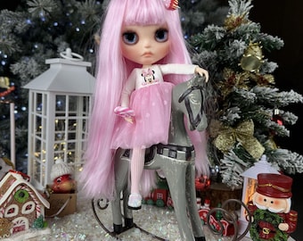 ブライス ピンク髪 ハート 頬 - Etsy 日本