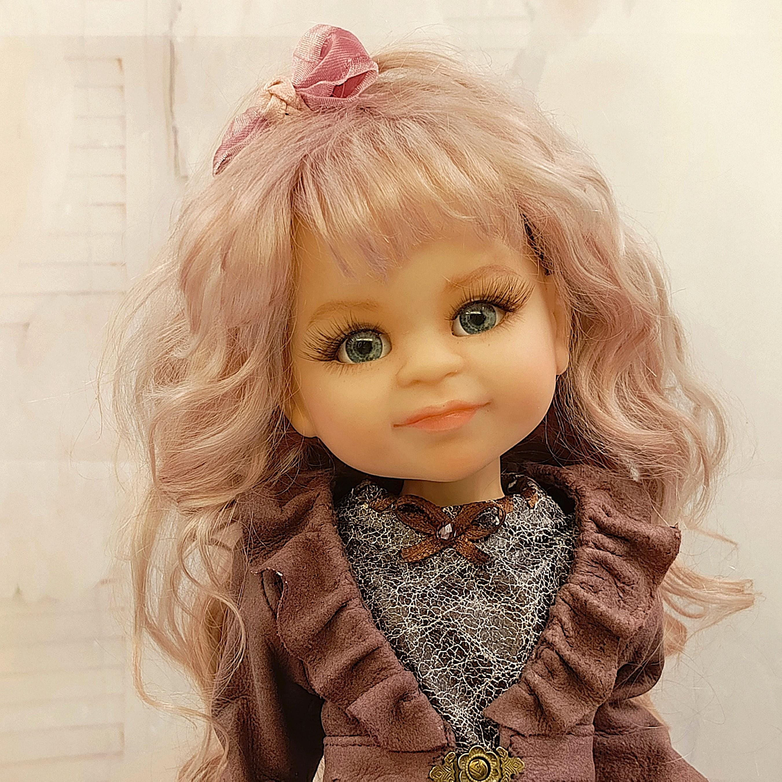 OOAK Paola Reina Doll: Stefania, Leather Outfit, Repainted Face