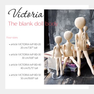 Blank doll body, workpiece of rag doll body for craft, handmade stuffed doll workpiece, pre-sewn fabric doll body, movable cloth doll body