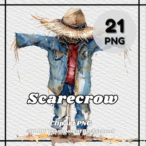 Scarecrow PNG - 21 Scarecrow Clipart - PNG Files, Transparent Background, 300 DPI, Ideal for Personal and Commercial Use.