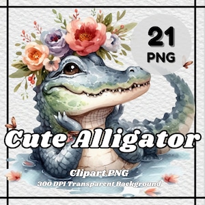 Alligator PNG - 21 cliparts crocodile - fichiers PNG, fond transparent, 300 ppp, idéal pour un usage personnel et commercial.