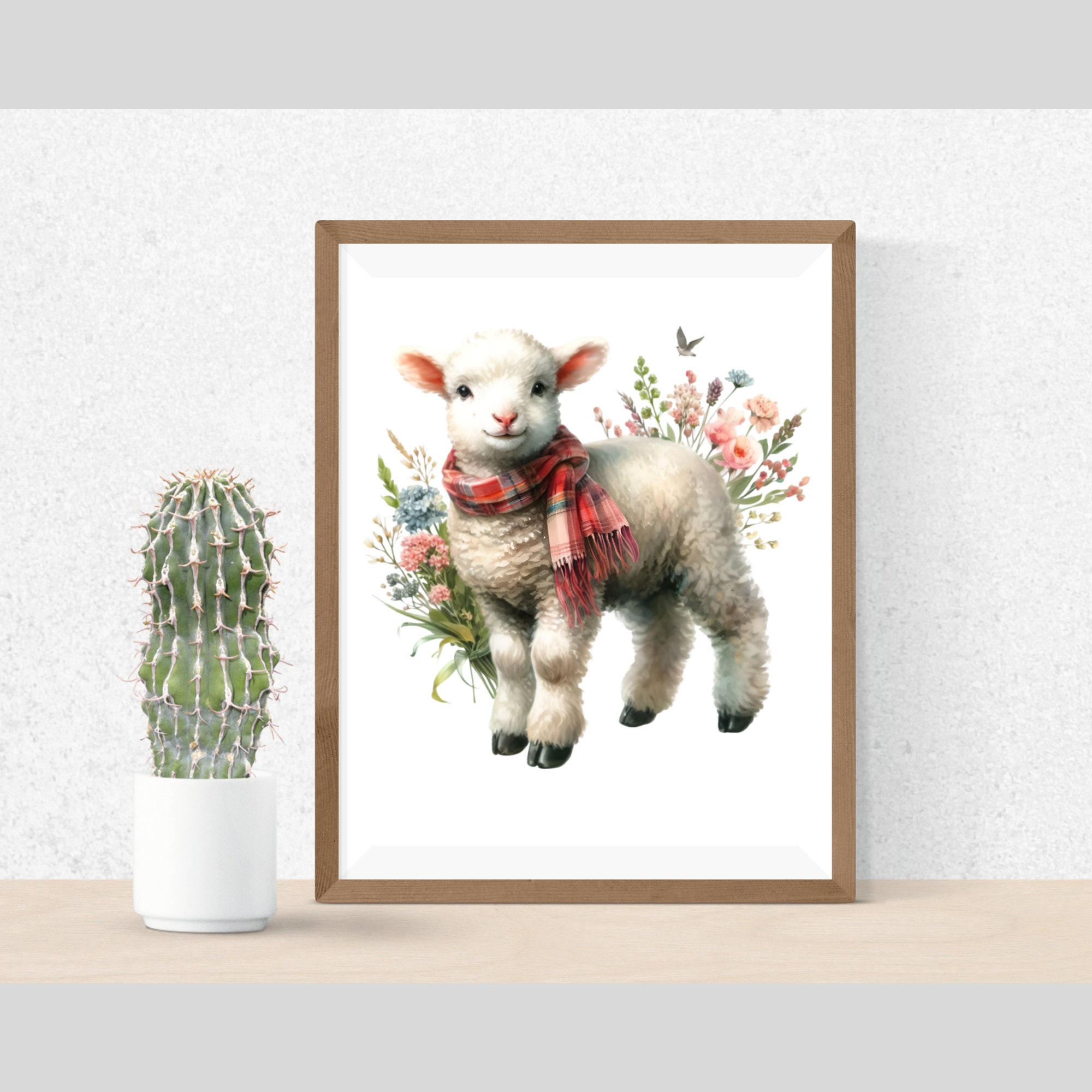 Lamb Clipart PNG – 21 Spring Animal Graphics (digital Download) - Etsy