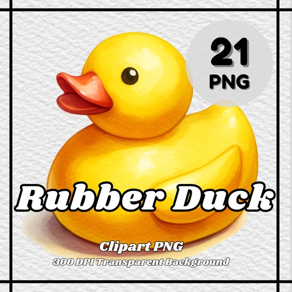 Rubber Duck PNG - 21 Rubber Duck Clipart - PNG Files, Transparent Background, 300 DPI, Ideal for Personal and Commercial Use.