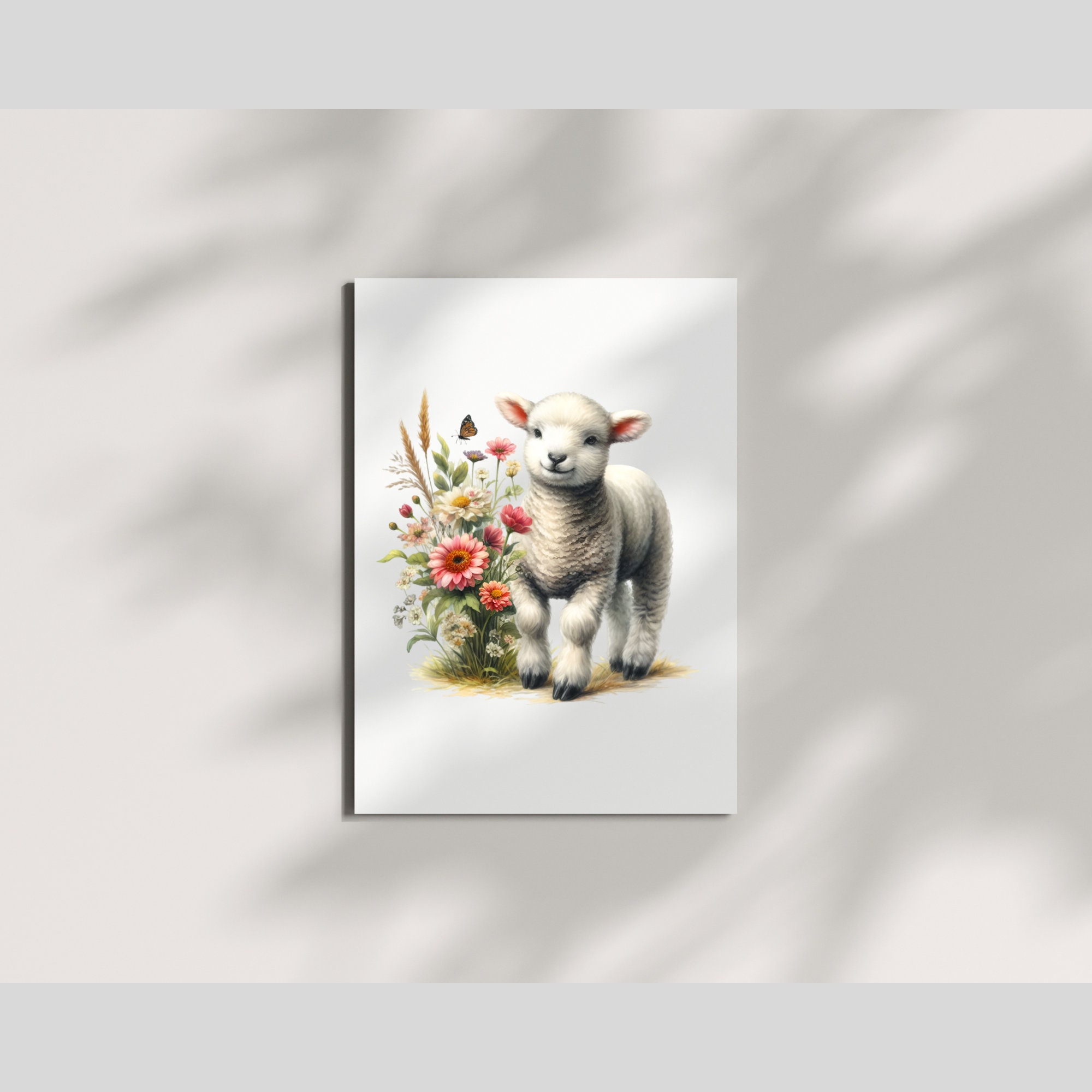 Lamb Clipart PNG – 21 Spring Animal Graphics (digital Download) - Etsy