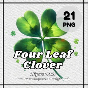 Trébol de cuatro hojas PNG - 21 Imágenes prediseñadas de trébol de cuatro hojas - Archivos PNG, fondo transparente, 300 DPI, ideal para uso personal y comercial.