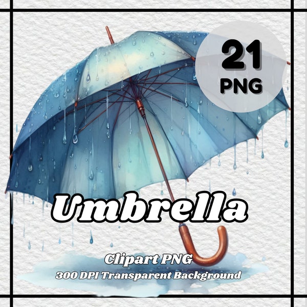 Umbrella PNG - 21 Umbrella Clipart - PNG Files, Transparent Background, 300 DPI, Ideal for Personal and Commercial Use.