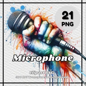 Microfoon PNG - 21 microfoon clipart - PNG-bestanden, transparante achtergrond, 300 DPI, ideaal voor persoonlijk en commercieel gebruik.