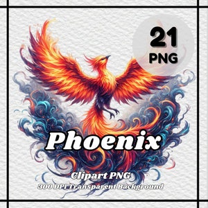Phoenix PNG - 21 Phoenix Clipart - PNG-bestanden, transparante achtergrond, 300 DPI, ideaal voor persoonlijk en commercieel gebruik.
