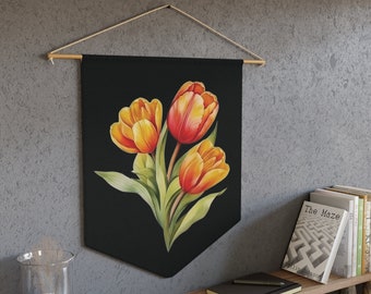 Tulips Abstract Painting Wall Art, Floral Wall Decor, Contemporary Art, Modern Home Decor, Colorful Flower Painting, Botanical