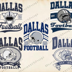 5 files PNG Vintage Dallas Football, Game Day Png, Dallas Football Png, Sports Design, Sublimation Football Graphic, Football Lovers