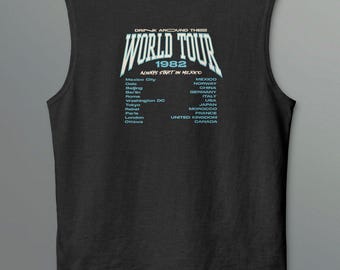 Comfort Colors Epcot Drinking Around The World Tour Tank, Epcot Drink Tank Top, Epcot World Tour Shirt, Disney Tank, Men Women Subtle Disney