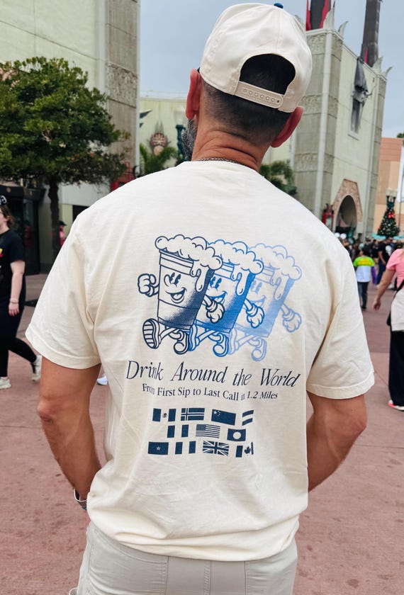 Epcot Drinking Around the World Tour Shirt, Epcot Drinking Shirt, Subtle Disney, Comfort Colors