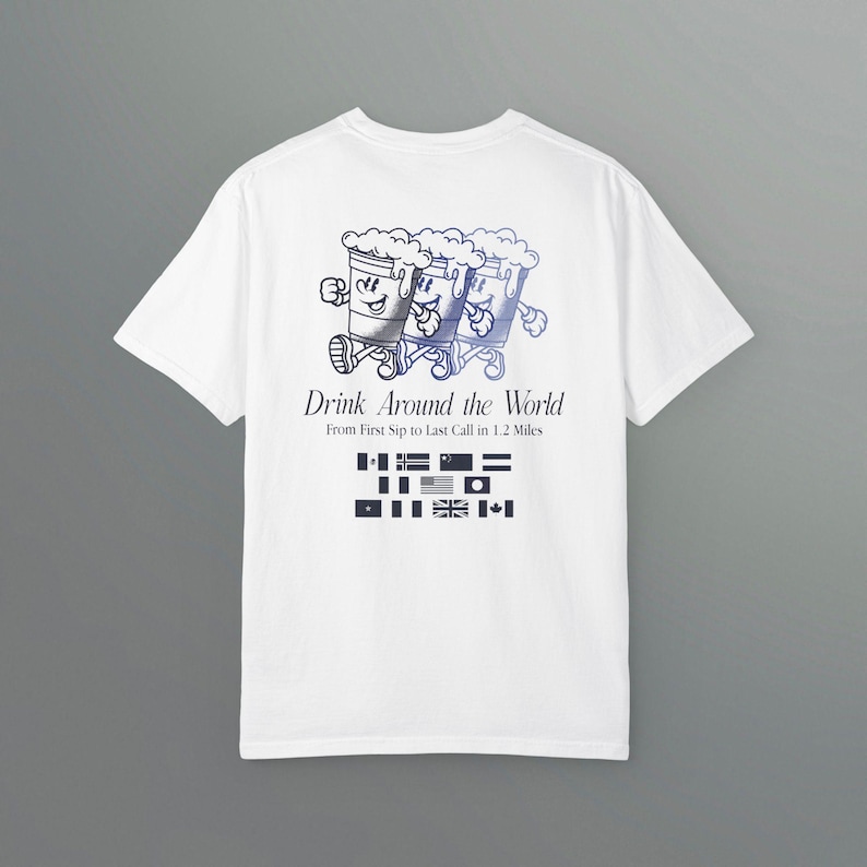 Epcot Drinking Around the World Tour Shirt, Epcot Drinking Shirt, Subtle Disney, Comfort Colors image 6