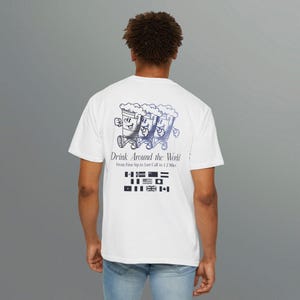 Epcot Drinking Around the World Tour Shirt, Epcot Drinking Shirt, Subtle Disney, Comfort Colors image 8