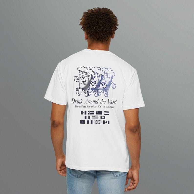 Epcot Drinking Around the World Tour Shirt, Epcot Drinking Shirt, Subtle Disney, Comfort Colors image 8