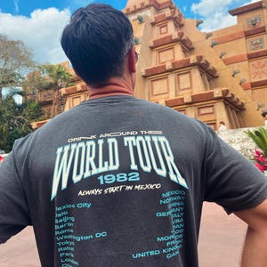 Comfort Colors Epcot Drinking Around The World Tour Shirt, Epcot Drink Shirt, Epcot World Tour Shirt, Disney Shirt, Men Women Subtle Disney